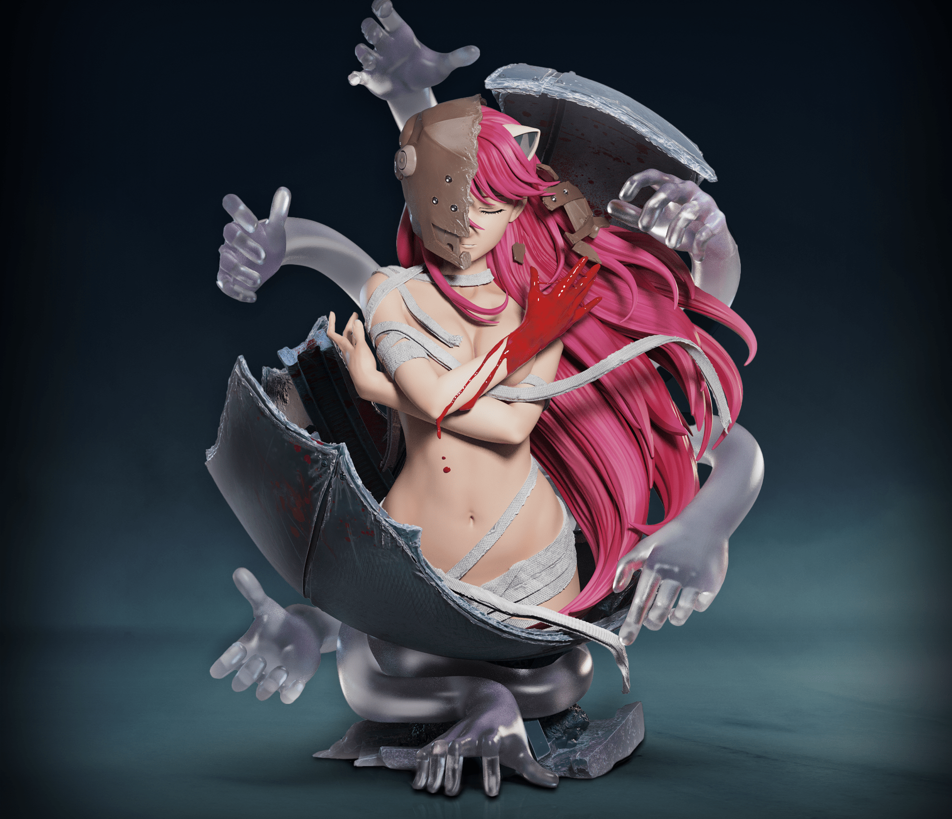  Elfen Lied- Lucy Elite Bust- Anime Figure- Figurama collectors