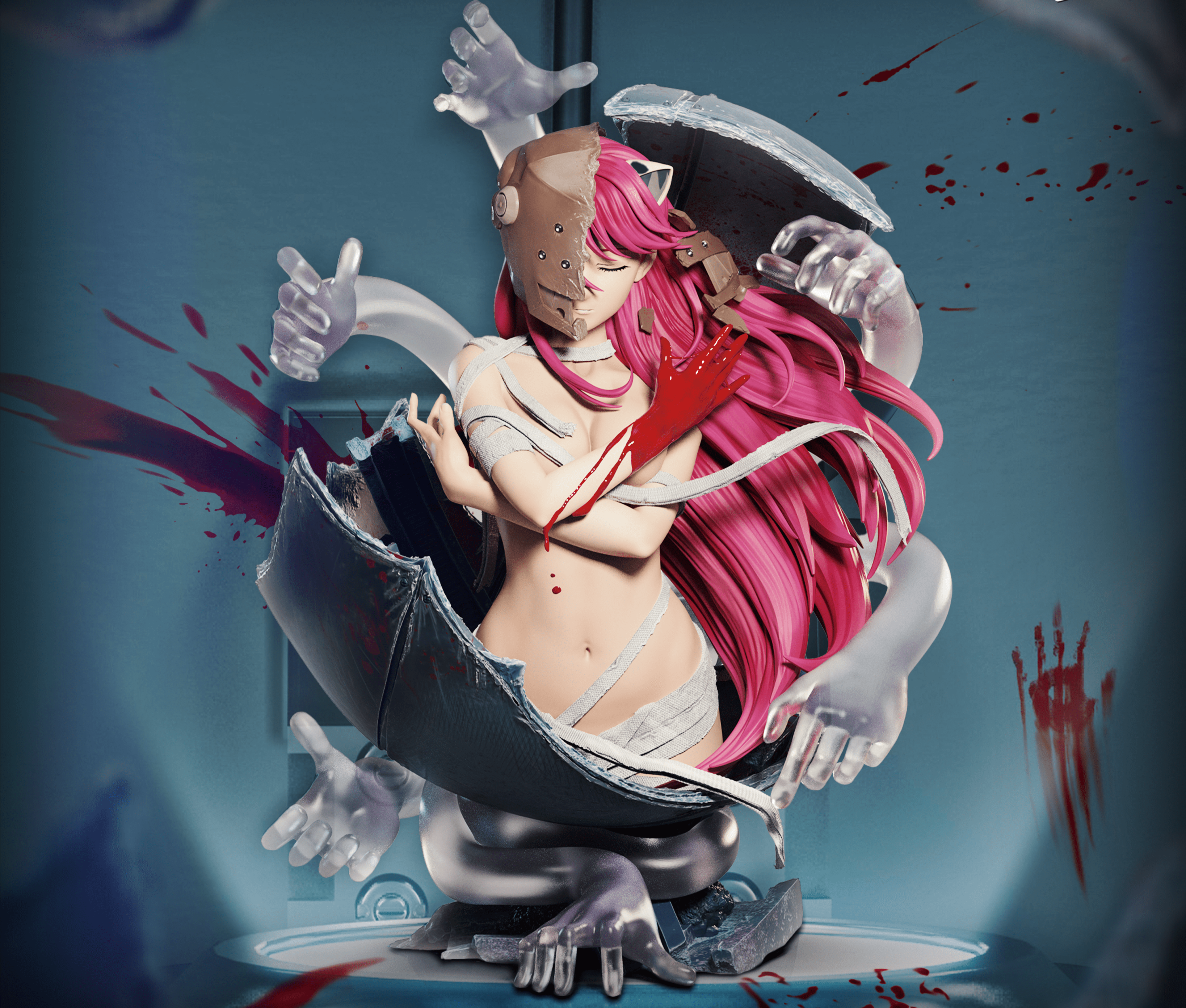  Elfen Lied- Lucy Elite Bust- Anime Figure- Figurama collectors